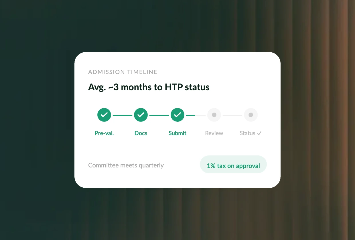 High Tech Park admission timeline Belarus — average 3 months from submission to resident status