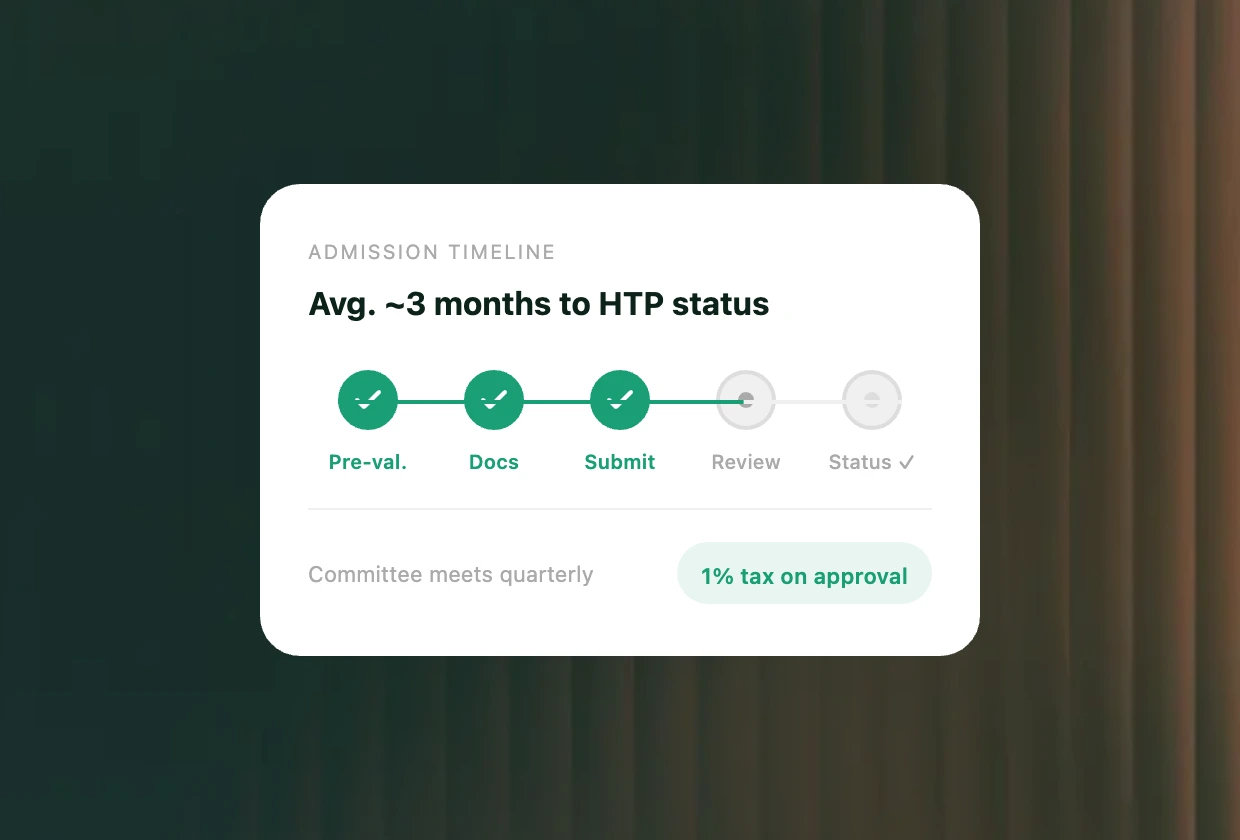 High Tech Park admission timeline Belarus — average 3 months from submission to resident status